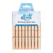 Elliott Hardwood Clothes Pegs with Metal Coil