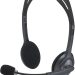 Logitech H110 Wired Headset, Stereo Headphones with Noise-Cancelling Microphone, 3.5-mm Dual Audio Jack, PC/Mac/Laptop – Black